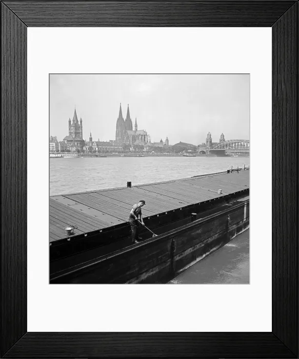 Framed Print : Köln. Blick auf die Stadt Köln, mit Dom und Kirche Groß St Framed Print : Köln. Blick auf die Stadt Köln, mit Dom und Kirche Groß St
