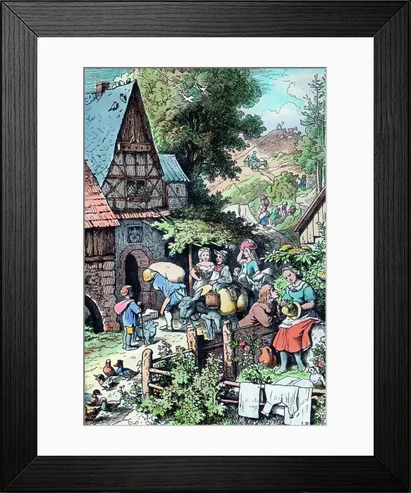 Framed Print : Humor im Werk von Ludwig Richter