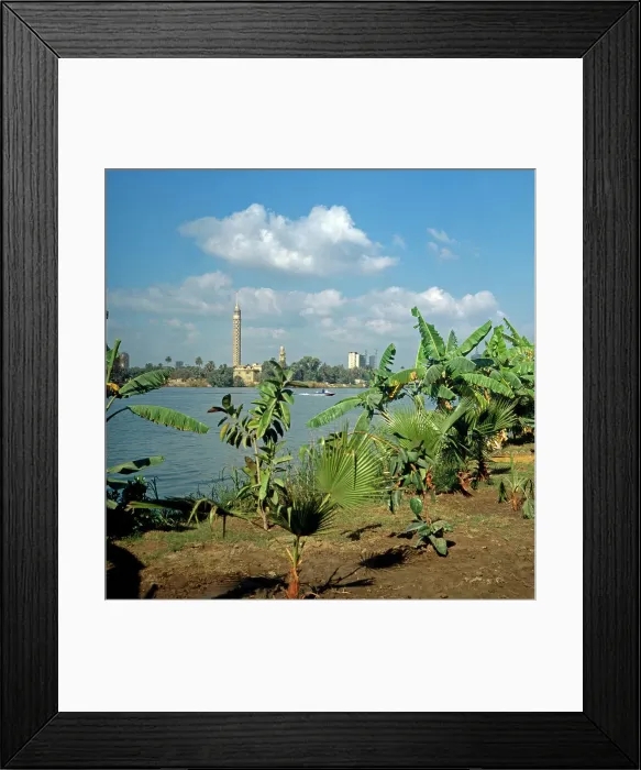 Framed Print : Der Fernsehturm auf der Nilinsel Gezira in Kairo Framed Print : Der Fernsehturm auf der Nilinsel Gezira in Kairo