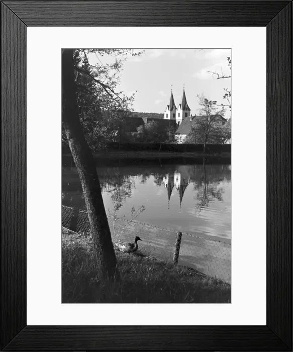Impresión enmarcada : Murrhardt. Un viaje a Murrhardt, Alemania década de los años treinta