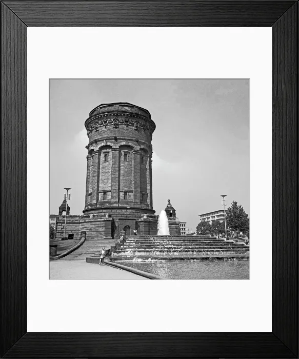 Framed Print : Mannheim. Der Wasserturm in Mannheim, Deutschland 1957. Mannheim water tower, Germany 1957 Framed Print : Mannheim. Der Wasserturm in Mannheim, Deutschland 1957. Mannheim water tower, Germany 1957