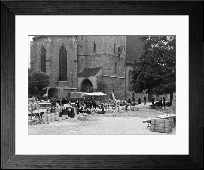 Impression encadrée : Nürnberg. Marché à Nuremberg, Allemagne années 1930 Impression encadrée : Nürnberg. Marché à Nuremberg, Allemagne années 1930