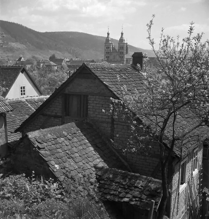 Impression encadrée : Amorbach. Vue sur l'église paroissiale de Saint-Gangulf à Amorbach dans Impression encadrée : Amorbach. Vue sur l'église paroissiale de Saint-Gangulf à Amorbach dans