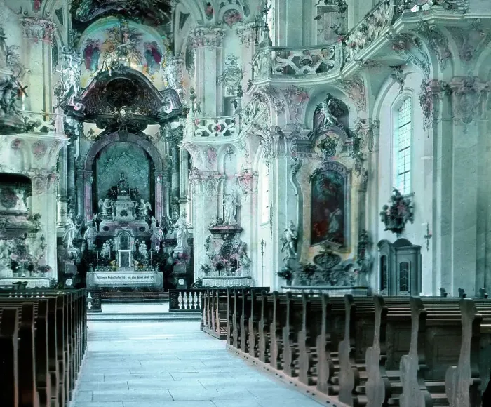 Framed Print : Bodensee. Im Inneren der Kirche von Birnau. Interior of the church in Birnau Framed Print : Bodensee. Im Inneren der Kirche von Birnau. Interior of the church in Birnau