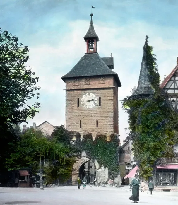 Framed Print : Bodensee. Das Schnetztor in Konstanz. City gate Schnetztor at the city of Konstanz