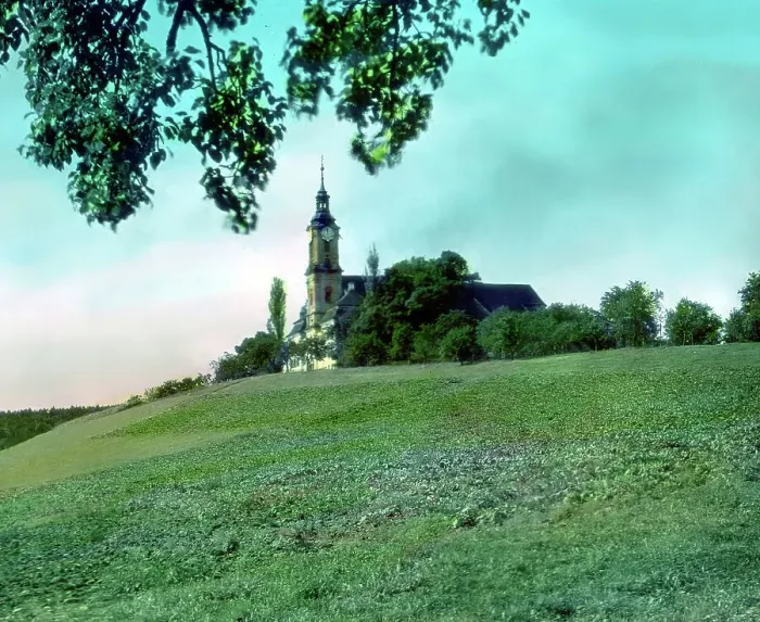 Impresión enmarcada : Bodensee. La iglesia de Birnau, como barrio de Uhldingen-Mühlhofen