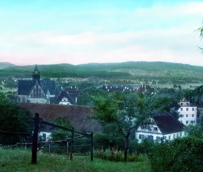 Impresión enmarcada : El pueblo de Salem en el lago Constanza. Impresión enmarcada : El pueblo de Salem en el lago Constanza.