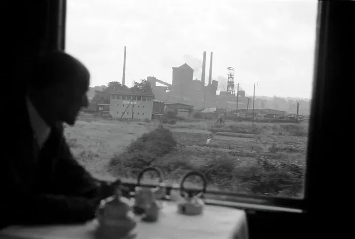 Impresión enmarcada : Germany. Alemania - Alemania circa 1950, Ruhrgeografía, Vista a la mina en Essen