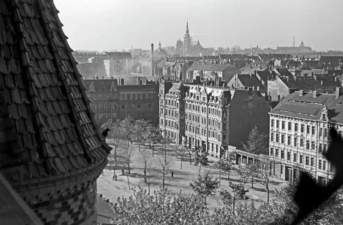 Gerahmter Druck : Blick auf Görlitz, Sachsen, Deutschland, 1940er Jahre Gerahmter Druck : Blick auf Görlitz, Sachsen, Deutschland, 1940er Jahre