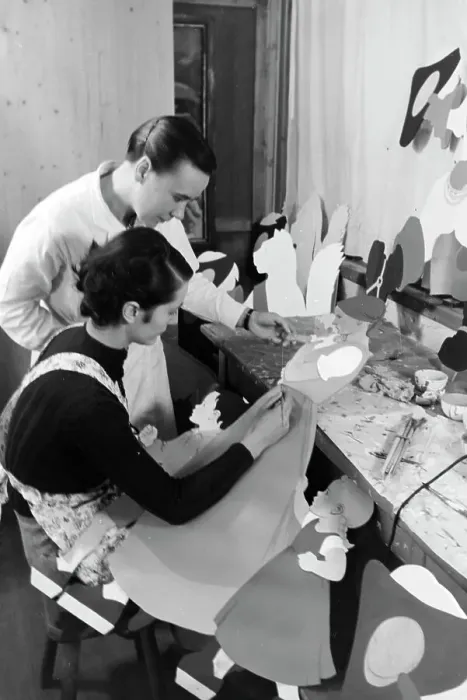 Gerahmter Druck : Helle Kunst in der Eiffel