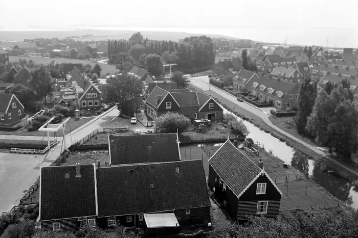 Gerahmter Druck : Marken. Anblick von dem Turm der Groten Kirche in Amsterdam aus Richtung Gerahmter Druck : Marken. Anblick von dem Turm der Groten Kirche in Amsterdam aus Richtung