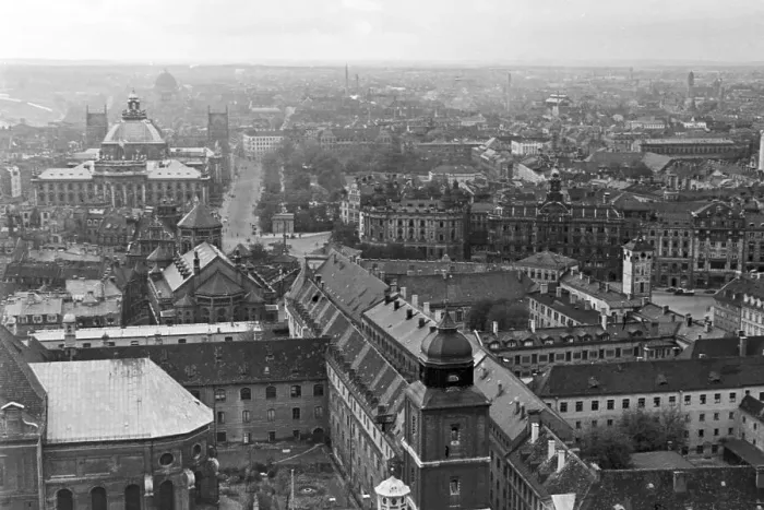 Stampa con cornice : München. Vista sulla città di Monaco, Germania anni '30 Stampa con cornice : München. Vista sulla città di Monaco, Germania anni '30