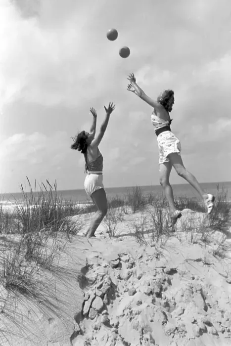 Impression encadrée : Vacances à Norderney, Allemagne années 1930.