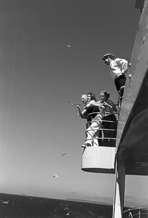 Gerahmter Druck : Norwegen Eine Kreuzfahrt nach Norwegen, Deutsches Reich 1930er Jahre. Ein Ausflug in die Vergangenheit.