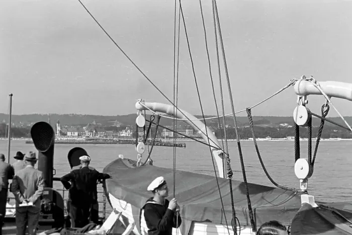Gerahmter Druck : Schiffsfahrt