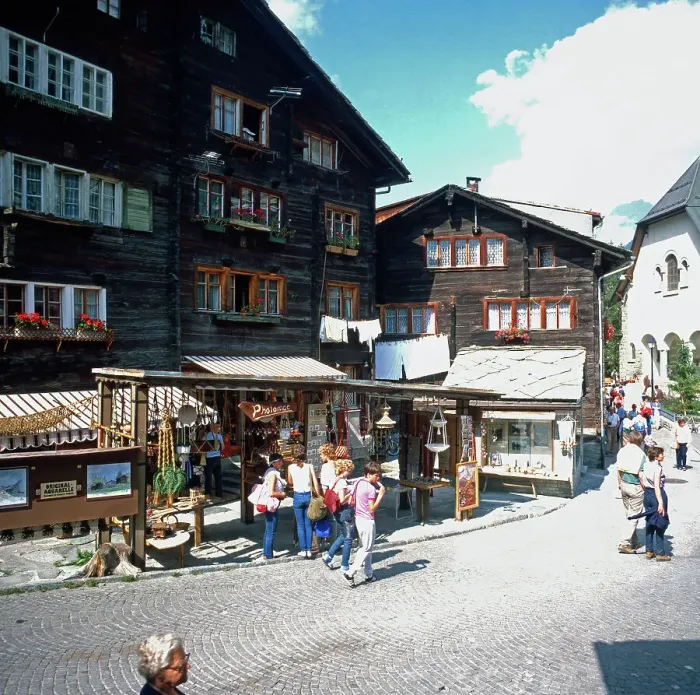 Gerahmter Druck : Schweiz. Diablerets, Schweiz 1980er Jahren