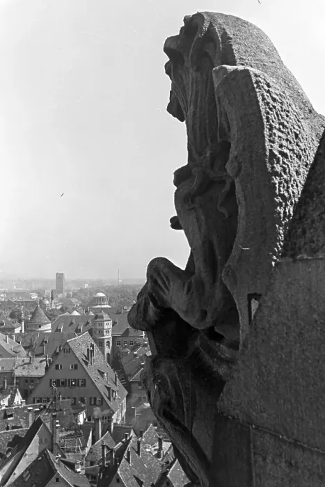 Impresión enmarcada : Stuttgart. Blick sobre la ciudad interior de Stuttgart desde el antiguo Impresión enmarcada : Stuttgart. Blick sobre la ciudad interior de Stuttgart desde el antiguo
