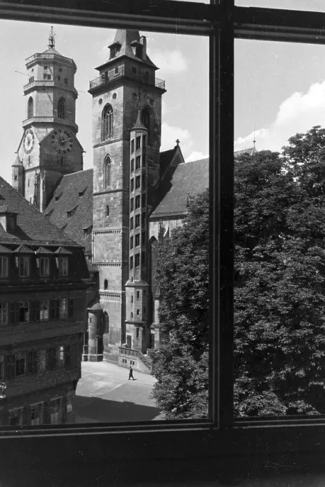 Impresión enmarcada : Stuttgart. La Iglesia Colegiata de Stuttgart, Alemania décadas de 1930 Impresión enmarcada : Stuttgart. La Iglesia Colegiata de Stuttgart, Alemania décadas de 1930