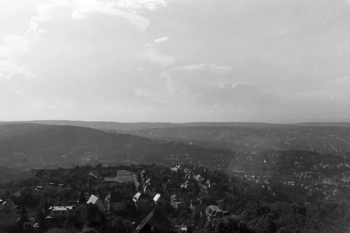 Impression encadrée : Stuttgart. Vue sur Saint-Urbain en Allemagne dans les années trente
