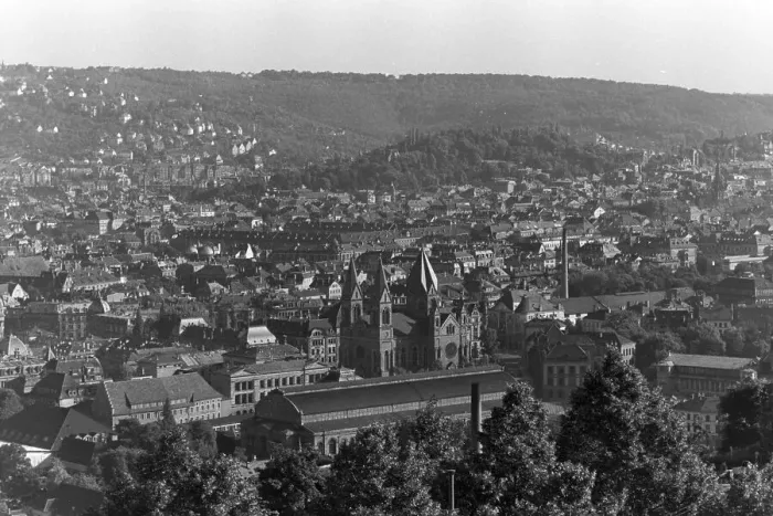 Impresión enmarcada : Stuttgart. Visión panorámica de Estuttgart, Alemania décadas de 1930 Impresión enmarcada : Stuttgart. Visión panorámica de Estuttgart, Alemania décadas de 1930