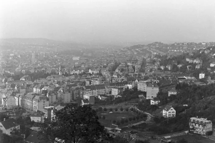Impresión enmarcada : Stuttgart. Blicke hacia Stuttgart, Alemania décadas de los años treinta Impresión enmarcada : Stuttgart. Blicke hacia Stuttgart, Alemania décadas de los años treinta
