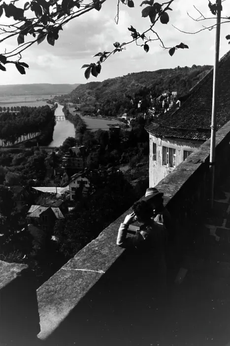 Framed Print : Tübingen. Der weite Blick vom Schloss Hohentübingen über die Altstadt und den Neckar