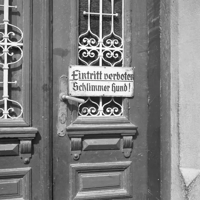 Impression encadrée : Warnschild
