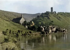 Blick auf Beilstein an der Mosel, Deutschland, 1930er Jahre.