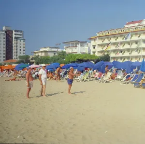 Adria Stampe: Italien, Adria, Jesolo, Strand von Jesolo