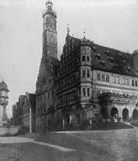 Prints of Ferienfahrt durch fränkische Städte in den 1920er Jahren, hier: das Rathaus in Rothenburg ob der Tauber Jakob Volk Prints: Fränkische Städte