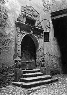 Prints of Ferienfahrt durch fränkische Städte in den 1920er Jahren, hier: Rathausportal in Rothenburg ob der Tauber Jakob Volk Prints: Fränkische Städte