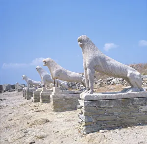 Griechenland/ Kykladen, Insel Delos, Delos, Löwenstraße