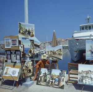 Frankreich Stampe: Frankreich, Franz. Riviera, St. Tropez, , Maler