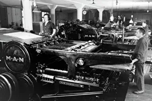 Rotary Printing Press Prints: MAN, Maschinenfabrik Augsburg-Nürnberg
