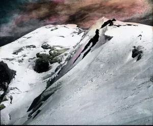 Hinter Drucke: Die Montblanc-Kette