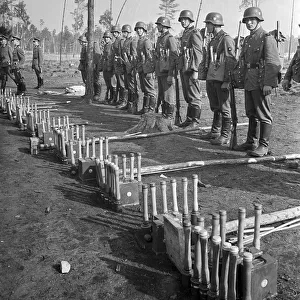 Soldados de Ingeniería con equipo, Alemania 1940.