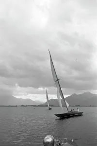 Vuelo de seglia sobre el lago Chiemsee