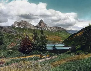 Grosser Drucke: Gotthard Simplon Bahn
