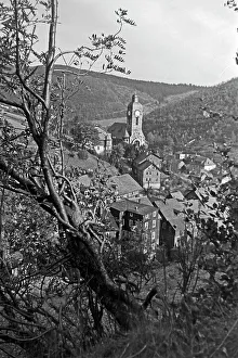 Evangelisch Prints: Stadt Lauscha in Thüringen