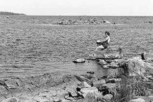 Playa de Norrsundet, Uppsala, Suecia, 1969