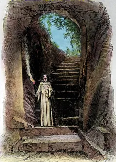 Treppe zur Calixtus Katakombe